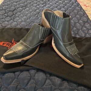 Freebird Wentworth Black Mule Bootie Western Size 8 Cowboy Boot